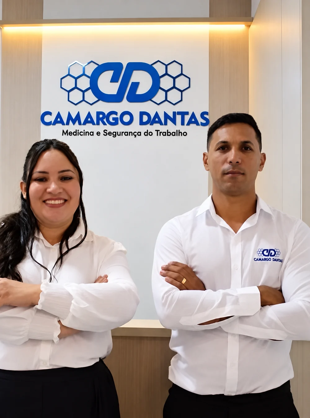 Os sócios da Camargo Dantas na recepção